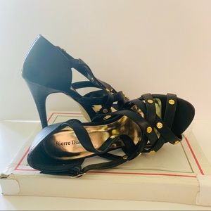 *SOLD* Pierre Dumas Strappy Black Stilettos